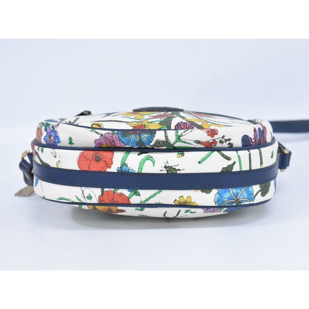 Gucci Multicolor Flora White Bag Navy Shoulder - Picture 3 of 9